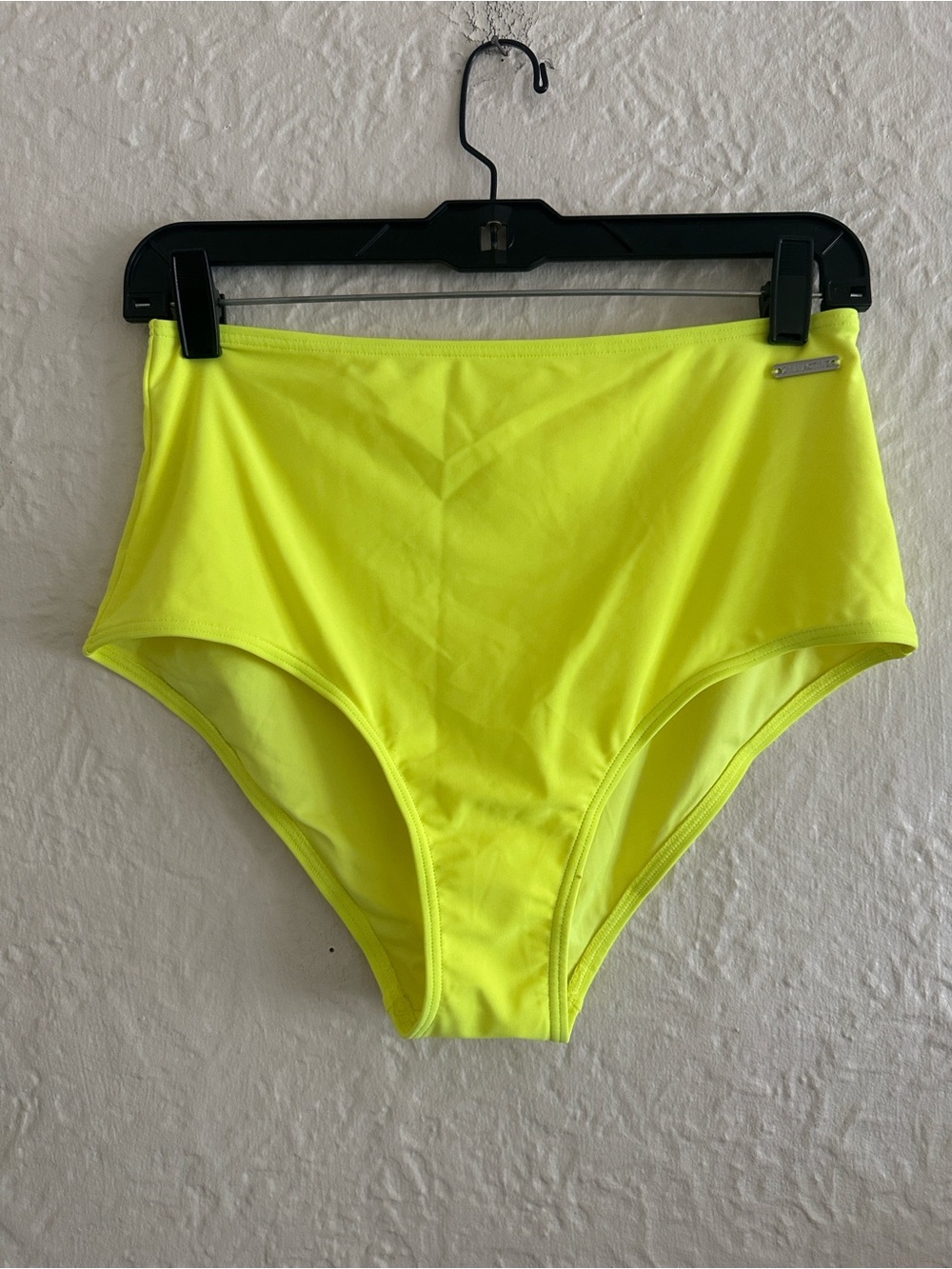 Zyia Solar Kata Beach Classic High Waisted Bikini Bottoms Medium Neon Yellow